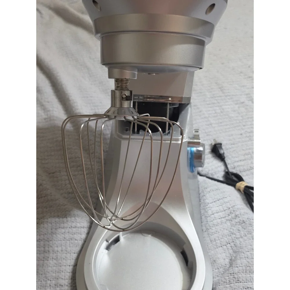 Babroun SM-1507 Stand Mixer 660W 6-Speed Tilt-Head Silver with Whisk Attachment